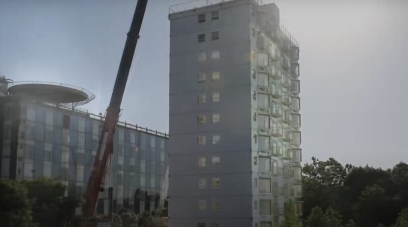 China constrói edifício de 10 andares em apenas 29 horas em 2021