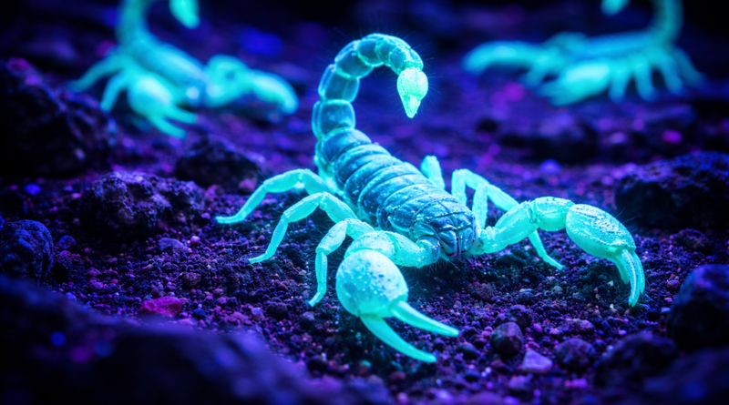 O brilho do neon na natureza: a fluorescência de escorpiões, esquilos e ornitorrincos sob luz ultravioleta