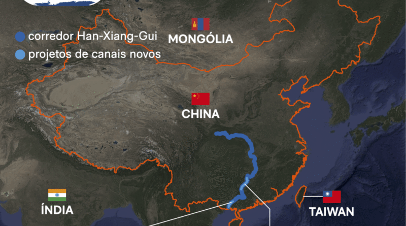 China planeja investir US$ 32 bilhões na construção de canais