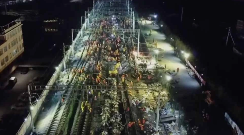 China reduz tempo de viagem de sete horas para uma hora e meia com nova linha ferroviária em apenas 9 horas de trabalho de 1000 operários