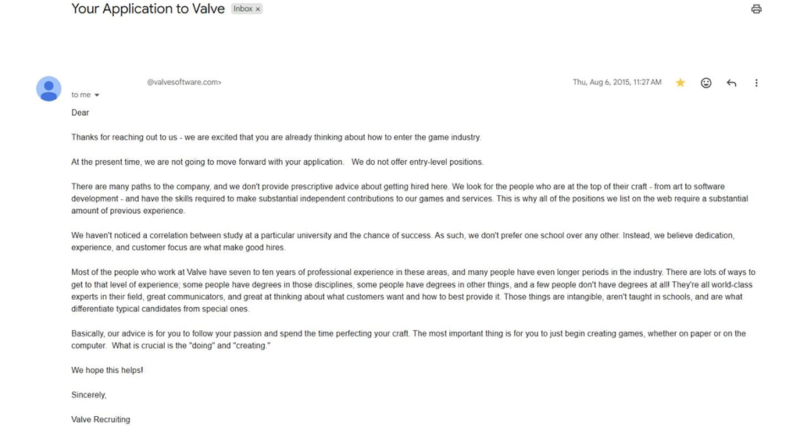 Desenvolvedor reencontra e-mail da Valve que mudou sua trajetória nos games após 10 anos