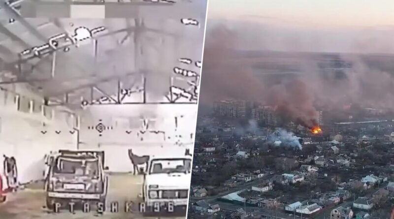 Drone ucraniano revela arsenal russo em depósito e surpreende com mísseis de grande porte