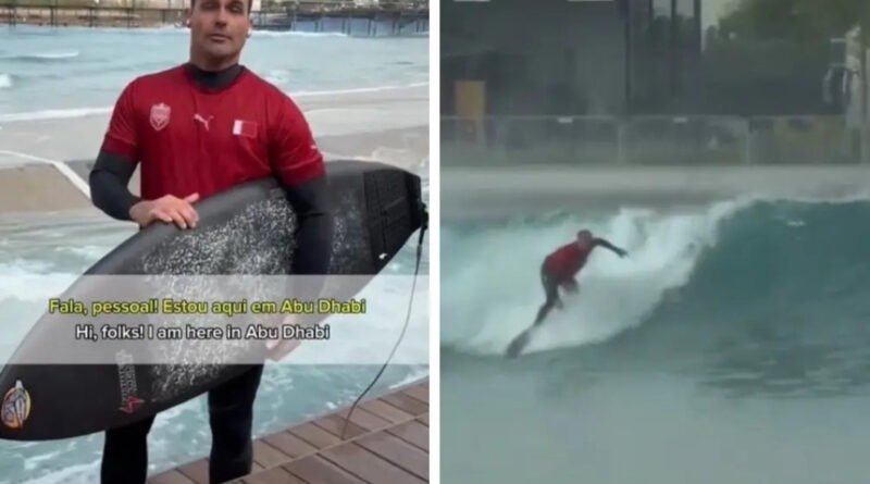 Eduardo Bolsonaro gera polêmica entre apoiadores ao surfar em Abu Dhabi