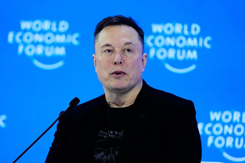Elon Musk no Fórum Econômico Mundial, em Davos (Suíça), em janeiro de 2026
