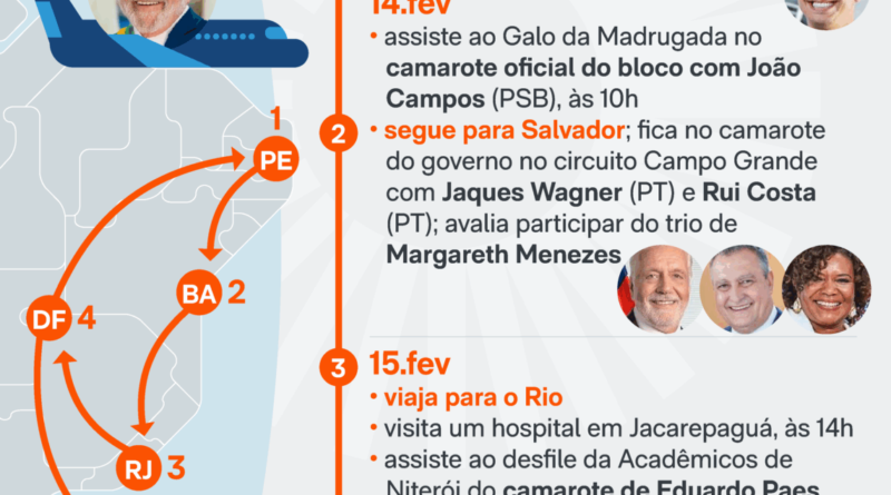 Lula desembarca na Bahia para participar do Carnaval de Salvador