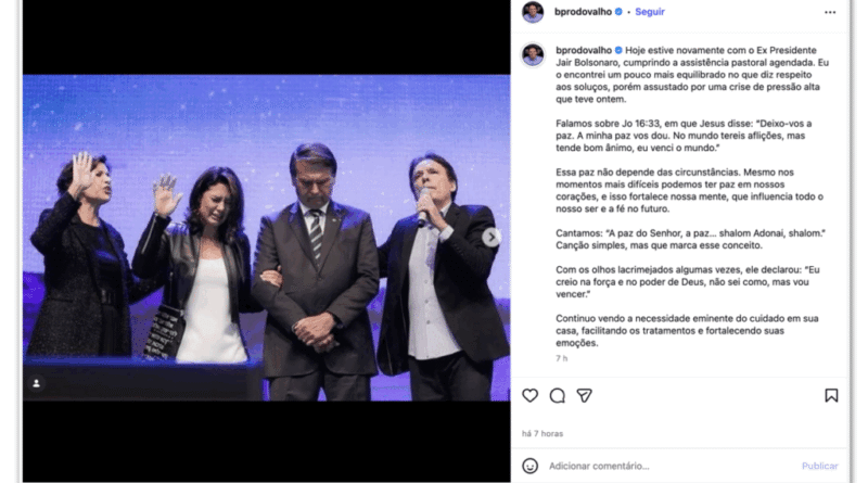 Pastor relata encontro assustador com Bolsonaro durante visita à Papudinha
