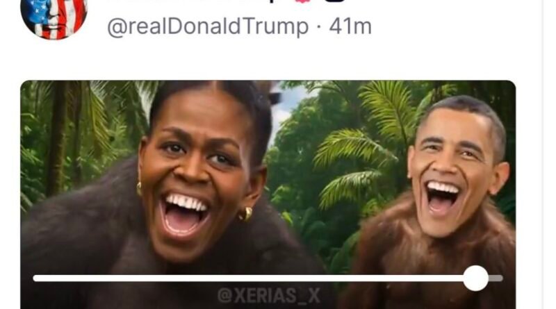 Trump publica vídeo com montagem de casal Obama em situações controversas