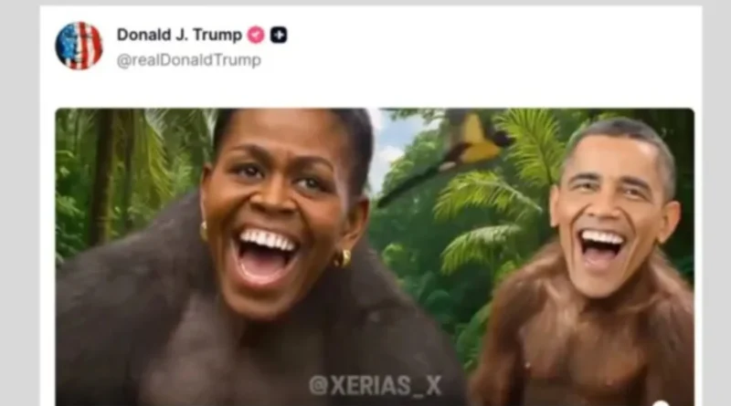 Trump retira vídeo racista que compara Barack e Michelle Obama a macacos