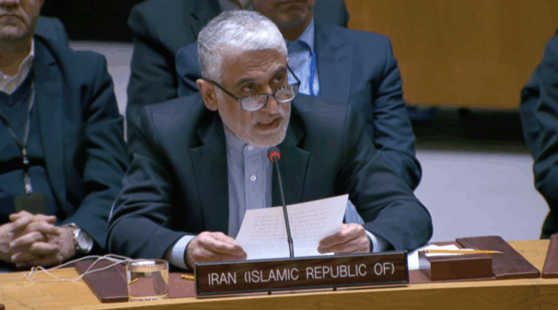 Embaixador do Irã na ONU afirma que país nunca será submisso aos EUA