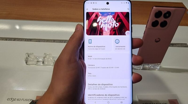 Motorola Edge 60 Fusion de 256 GB registra menor preço histórico no Mercado Livre