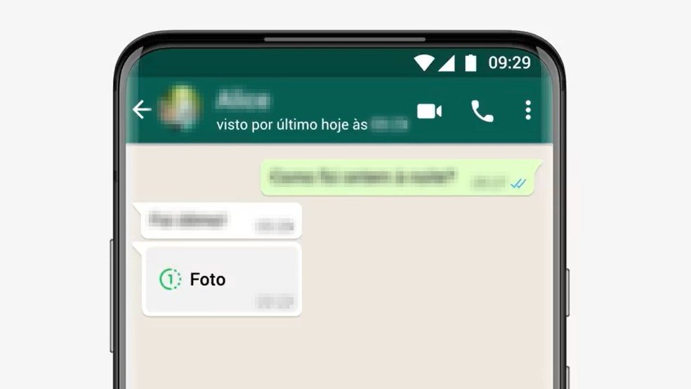 Foto de visualização única no WhatsApp