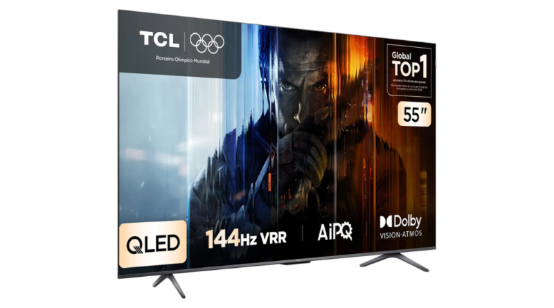 Smart TV TCL 55" QLED 4K com Dolby Vision é destaque em promoção na Semana do Consumidor do Mercado Livre