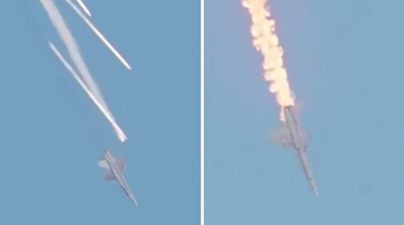 Vídeo que circula nas redes sociais não é real e mostra simulação de computador, não avião militar dos EUA fugindo de mísseis do Irã