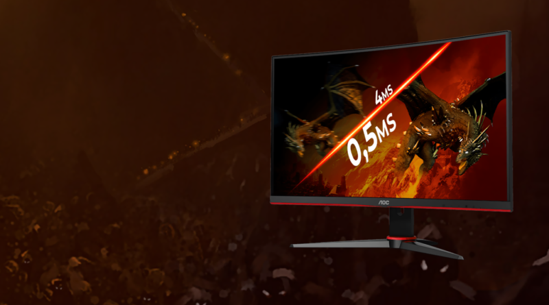 Amazon lança promoção para Monitor Gamer AOC Legend 27 com taxa de 240Hz e tela curva em 10 parcelas de R$ 115