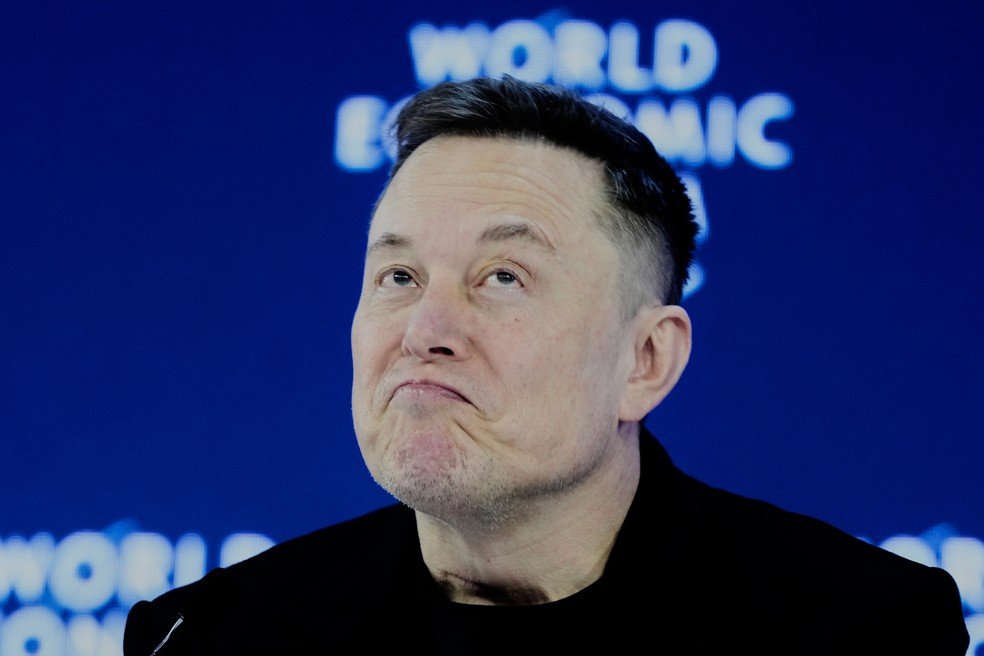 Elon Musk no Fórum Econômico Mundial, em Davos (Suíça), em janeiro de 2026
