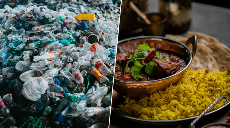 Cidade indiana transforma plástico em pratos de curry e arroz para combater a poluição