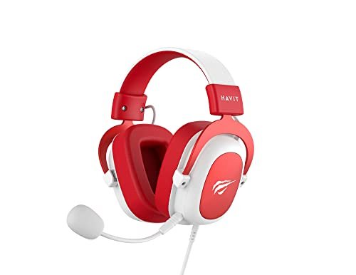 Havit HV-H2002d Headset Gamer Vermelho e Branco