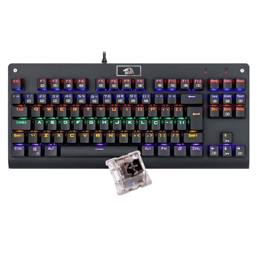 Teclado Mecânico Redragon Dark Avenger K568R Rainbow Switch Marrom