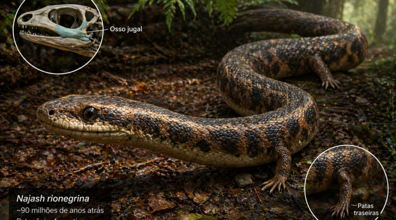 Descoberta de serpente com patas revela caminhos evolutivos inesperados