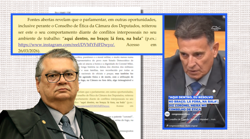 Dino menciona Congresso em Foco como base para ação contra deputado