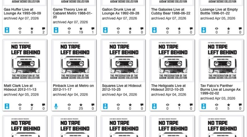 Fã registra 10 mil shows em segredo ao longo de 40 anos e Internet Archive inicia digitalização do acervo