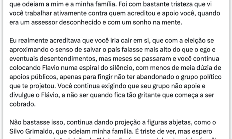 Flávio solicita racionalidade após desavença entre Eduardo e Nikolas