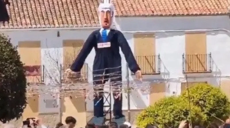 Israel reprova Espanha após explosão de boneco de Netanyahu