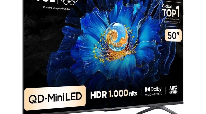 Magalu oferece Smart TV TCL C6KS de 50" por menos de R$ 2.400 com uso de cupom