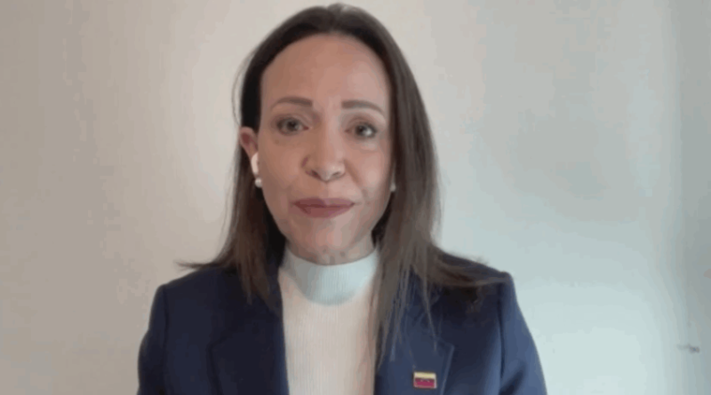 María Corina reúne multidão em Madri e defende retorno para casa