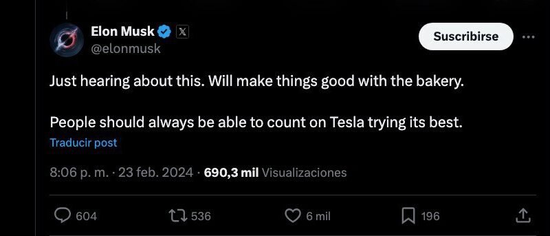 Padaria recebe encomenda de 2 mil bolos para a Tesla e Elon Musk intervém para evitar falência
