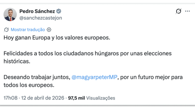 Péter Magyar celebra vitória nas eleições húngaras contra Orbán