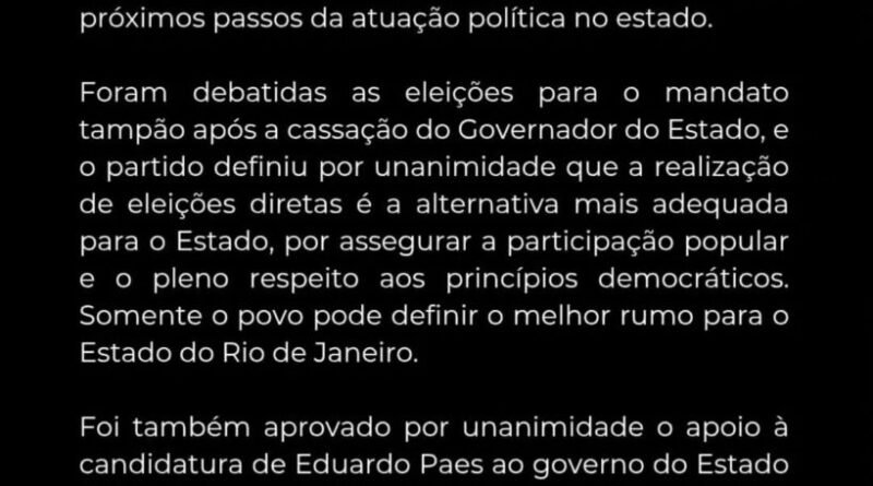 PT do Rio oficializa apoio a Paes e anuncia Benedita como candidata ao Senado