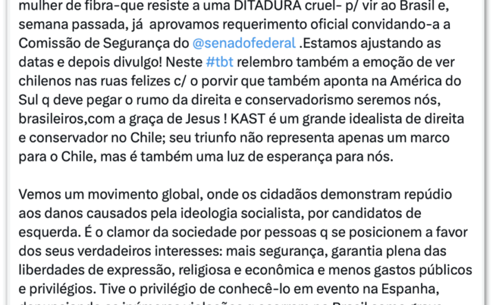 Senado convoca María Corina para participar de comissão