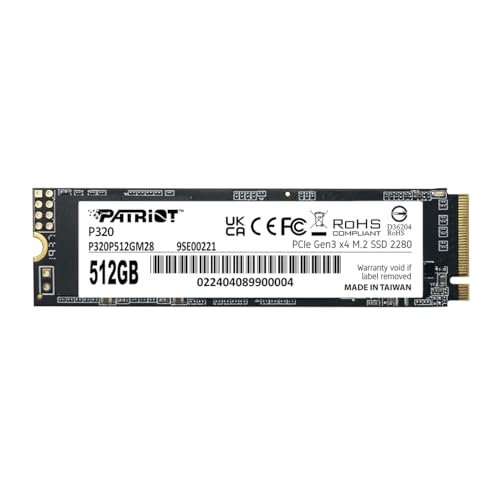 Patriot P320 512GB SSD NVMe PCIe Gen 3x4 M.2 2280
