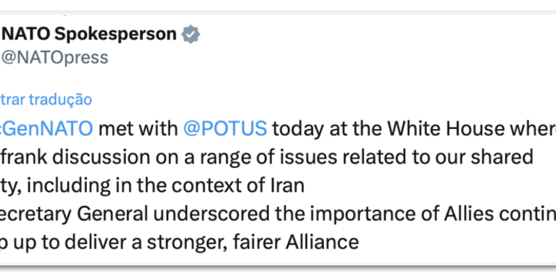 Trump afirma que Otan não estará presente se EUA precisarem