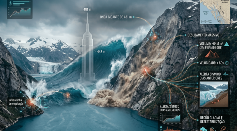 Alasca registra megatsunami histórico com onda superior ao Empire State