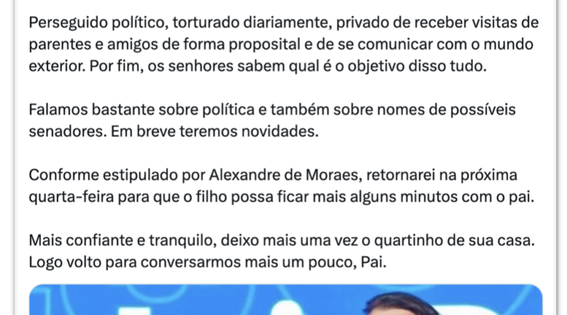 Carlos revela diálogo sobre candidatos ao Senado com Bolsonaro
