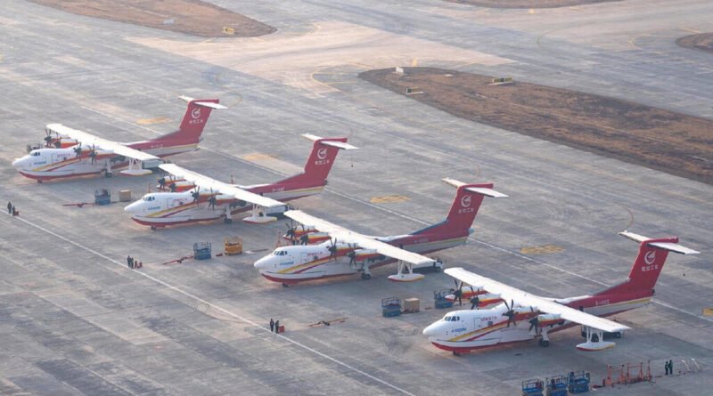 China apresenta o maior avião anfíbio de combate a incêndios do mundo, capaz de transportar o dobro de água que modelo da Força Aérea Espanhola