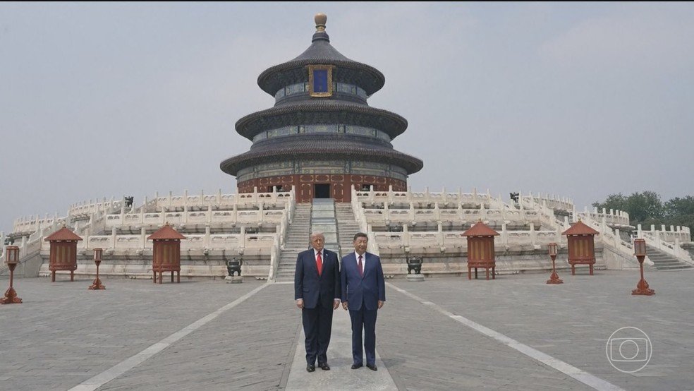 Donald Trump e Xi Jinping em Pequim, na China