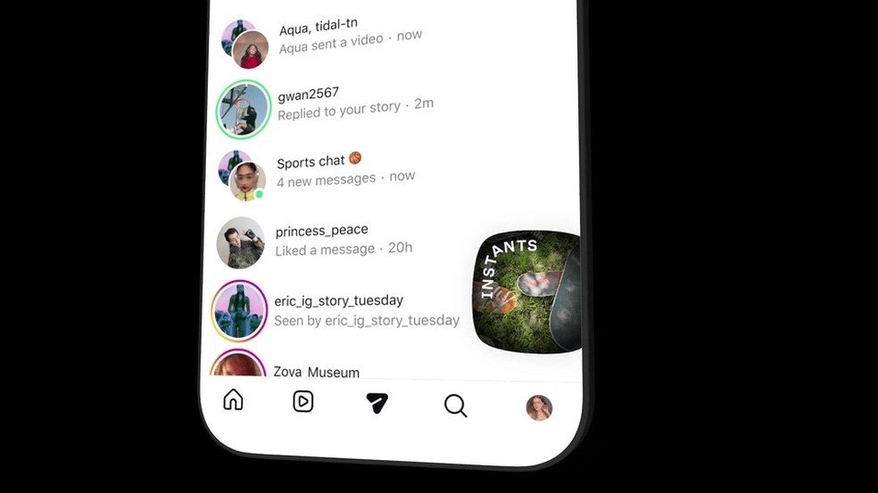 Instants, recurso de fotos de visualização única do Instagram
