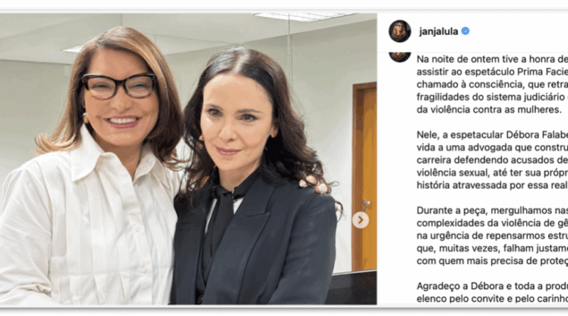 Janja participa de peça sobre violência de gênero ao lado de Débora Falabella