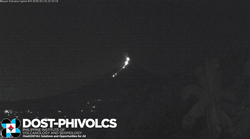 Meteoro Ilumina Céu em Meio à Erupção do Vulcão Mayon nas Filipinas