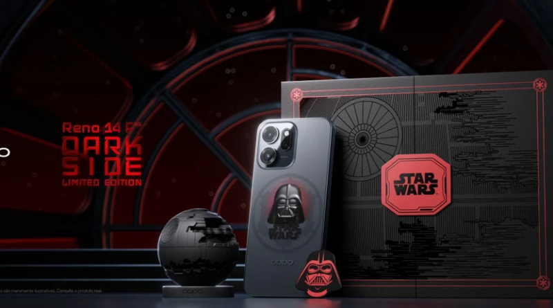 Oppo Reno 14 F Dark Side Edition tem preço reduzido no Esquenta 5.5 do Mercado Livre