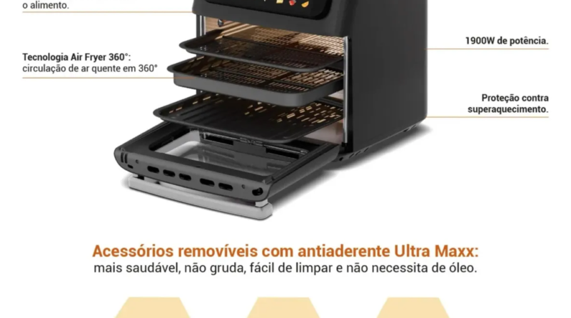 Philco lança AirFryer gigante de três andares com preços imperdíveis e opções de parcelamento
