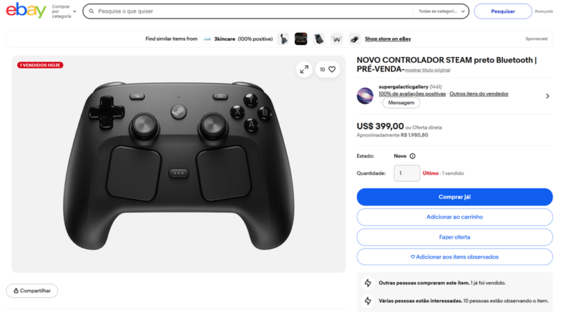 Steam Controller esgota em 30 minutos e já é revendido por três vezes o preço original