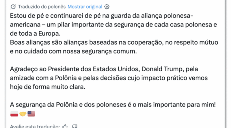 Trump determina envio de 5.000 soldados adicionais à Polônia