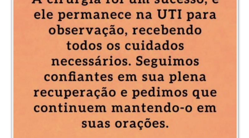 Cacique Raoni realiza cirurgia intestinal com sucesso