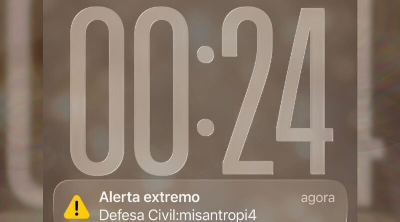 Defesa Civil emite alerta extremo falso; entenda os detalhes e as informações pendentes