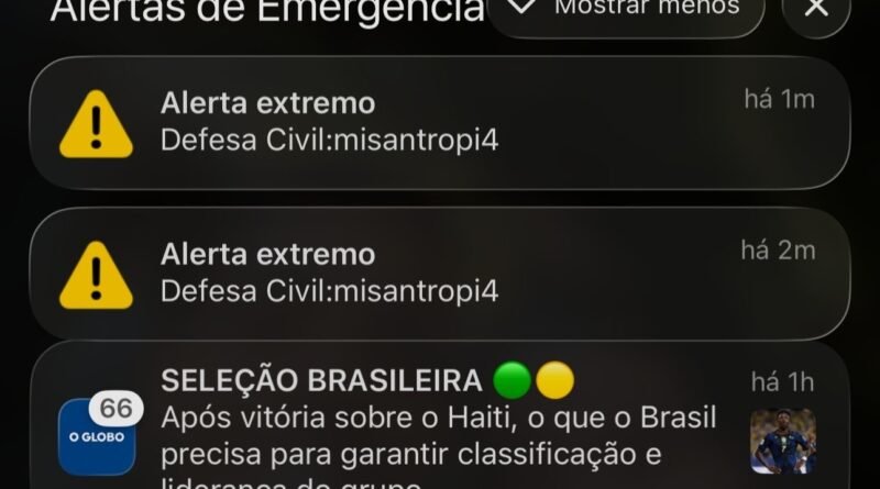 Falso alerta da Defesa Civil gera confusão em diversas cidades