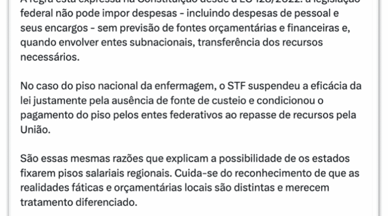 Gilmar afirma que Congresso não pode impor despesas a Estados e municípios
